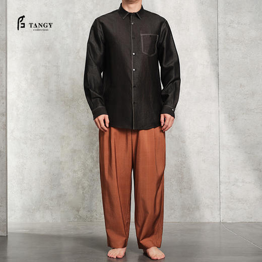 TANGY Collection天意精品2024春季新品中国风大气时尚立领衬衫 N241014 商品图0