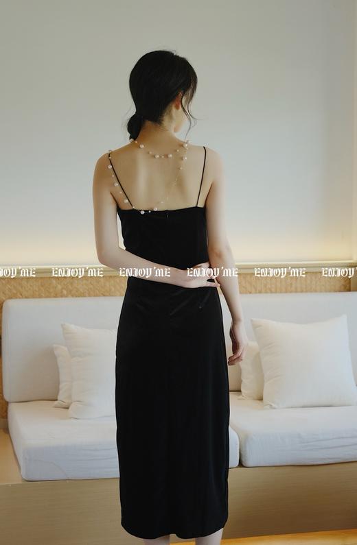 【门店同款】ENJOY秋季侧开叉性感丝绒裙 154414901 商品图5