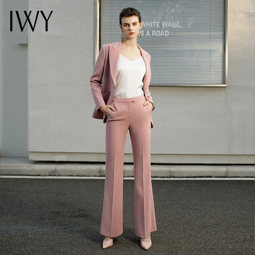 IWY/粉色西装外套女新款一粒扣西服正装套装主持人上镜服装CP1952-P 商品图1
