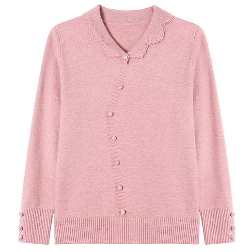 国风小翻领花边针织衫上衣设计感外搭打底毛衣CC-101-81100 商品图4