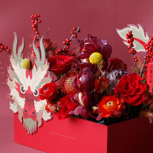 「花开龙腾」开运花礼 商品图3