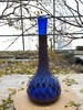 编竹护套蓝料长颈荸荠瓶，顺丰包邮 商品缩略图4