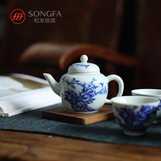 8头寿桃青花茶具 商品图6