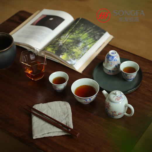 7头雅竹青花茶具 商品图1