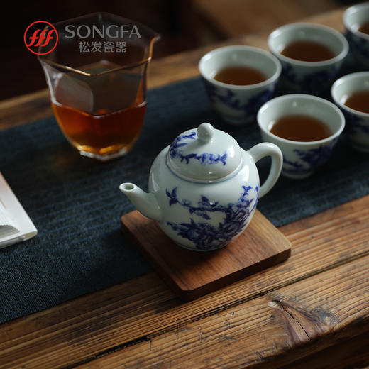 8头寿桃青花茶具 商品图5