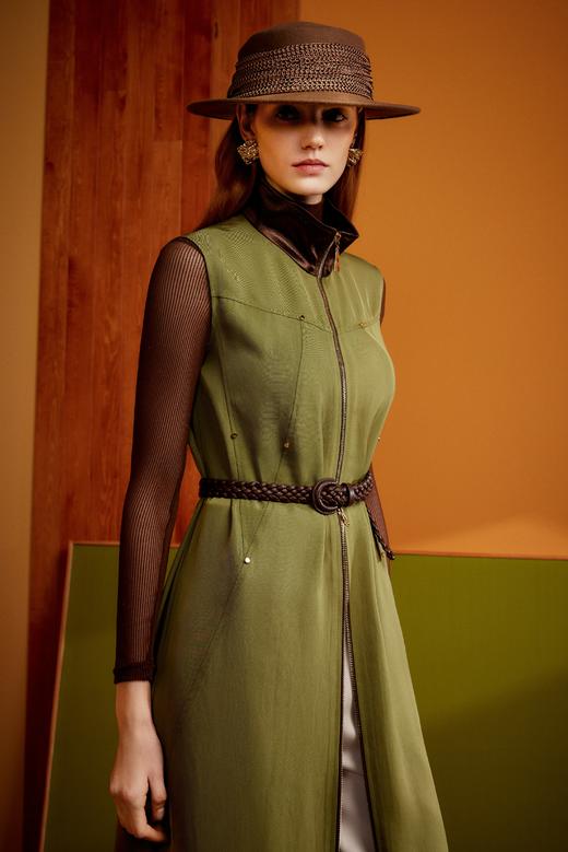 SAFICOO【初醒】系列 时尚休闲 撞色设计开衫式连衣裙 商品图2