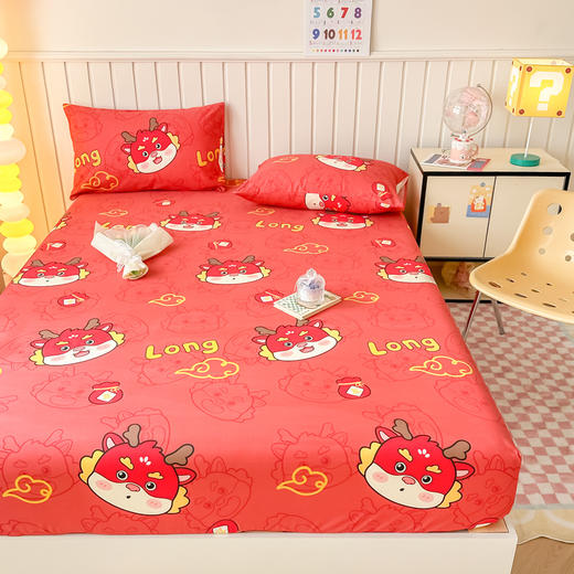 自然醒纯棉床笠单件全棉榻榻米床垫套保护罩防尘家用床罩三件套JY 商品图2