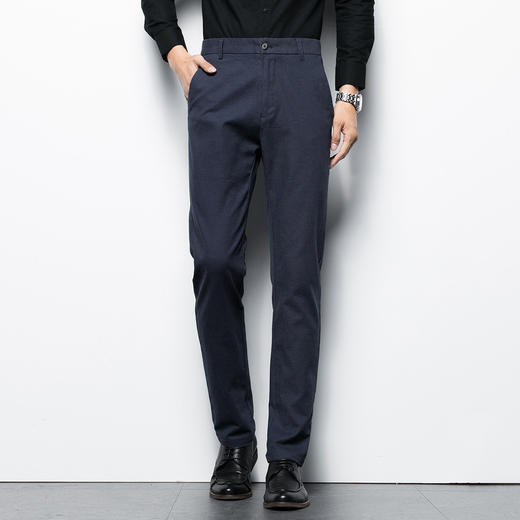 【热卖爆款】罗蒙春秋微弹力休闲裤男士商务休闲时尚百搭纯色直筒小脚裤男长裤 商品图2