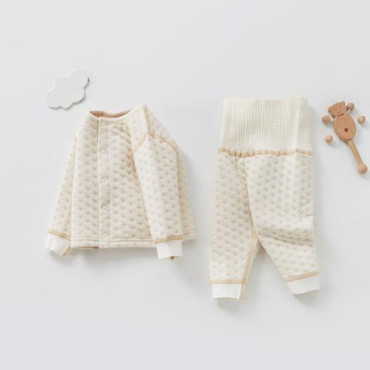 春秋季【婴儿纯棉a类衣服 三层保暖内衣】分体儿童内衣套装 高腰宝宝衣服 商品图6