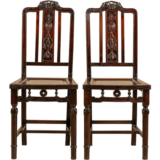 民国 红木靠背椅（一对） 商品图5