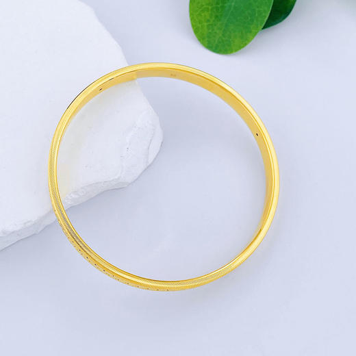 【限时克减150元】足金 【精品】3D硬金空心CNC固口弧面鱼鳞手镯（面宽约6-6.5mm）(AR3DSZ00008)（预售产品下单后不退款不退货不换货不补差价） 商品图1