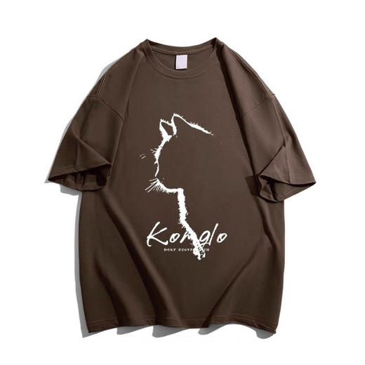 2025春夏款【潮流印花 棉质短袖宽松T恤女衣服】胖mm遮肚 女装上衣 商品图7