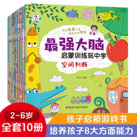 最强大脑启蒙训练玩中学   无塑封 捆皮筋 全10册