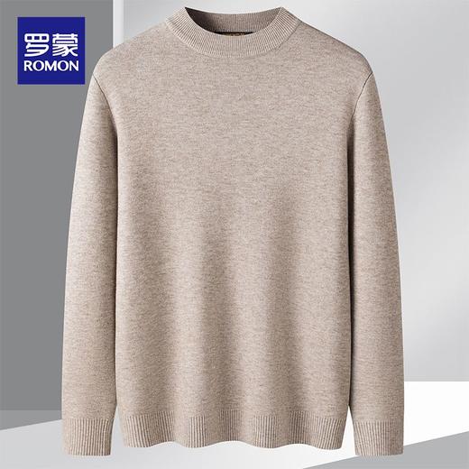 【加绒加厚】罗蒙毛衣男秋冬商务休闲圆领百搭一体绒男式针织打底衫保暖衣 商品图6