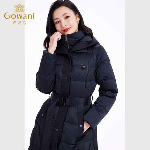 乔万尼羽绒服新品收腰加厚保暖中长款EF4T171 商品图1