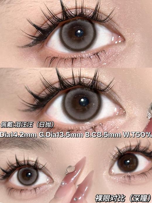 loveiikira日抛 泪汪汪  亚麻棕 14.2mm 日抛无售后！！非离子 商品图0