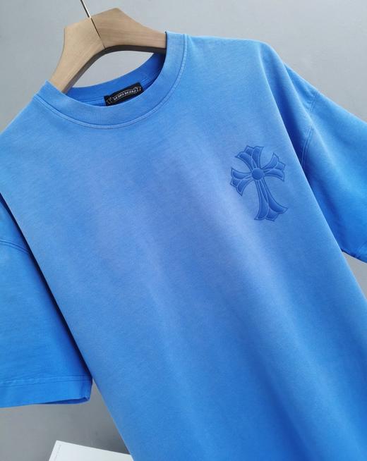 CH 2024春夏 经典款 重工喷马骝洗水 立体滴印花 圆领短袖T恤 Z-11317 商品图2