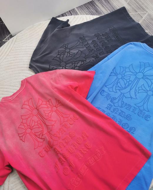 CH 2024春夏 经典款 重工喷马骝洗水 立体滴印花 圆领短袖T恤 Z-11317 商品图0