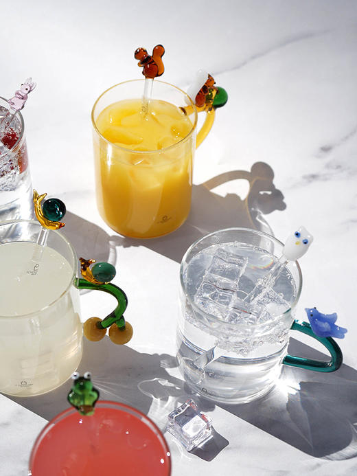 Ichendorf  花果挂⽿杯 450ml 立体动物马克杯高颜值透明玻璃咖啡杯 礼物 商品图1