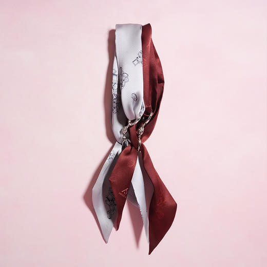 ATELIERSÓ 24SS 胶囊系列-樱桃红克拉印花丝巾 商品图2