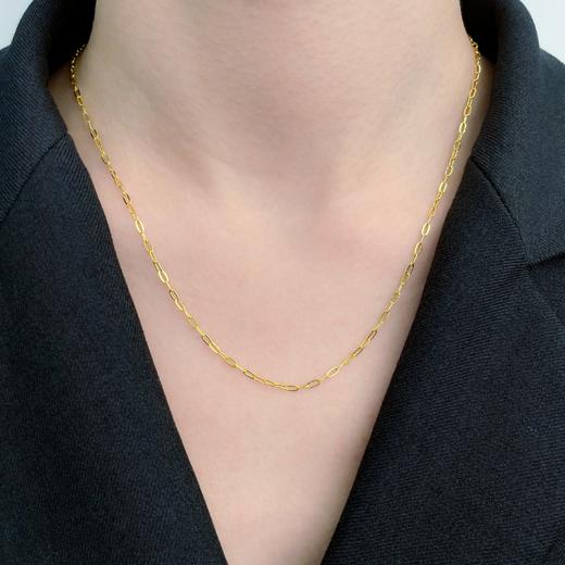 【限时克减150元】足金999.9 黄金长十字链项链(XL00204-01)补差价）预售产品下单后不退款不退货不换货不补差价 商品图2