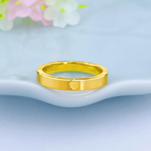 【限时克减150元】足金 【精品】3D硬金CNC空心情约一生爱你一生时光数字戒指年轮戒指固口圈戒(AR3DJZ00008)（预售产品下单后不退款不退货不换货不补差价） 商品图1