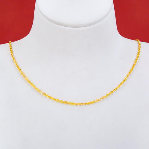 【限时克减150元】足金999.9 O字链项链(XL00008-06)补差价）补差价）预售产品下单后不退款不退货不换货不补差价 商品图1