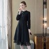 奢姿2025年冬季新款大码女装气质蕾丝连衣裙胖妹妹木耳领时尚裙子9934853239 商品缩略图1