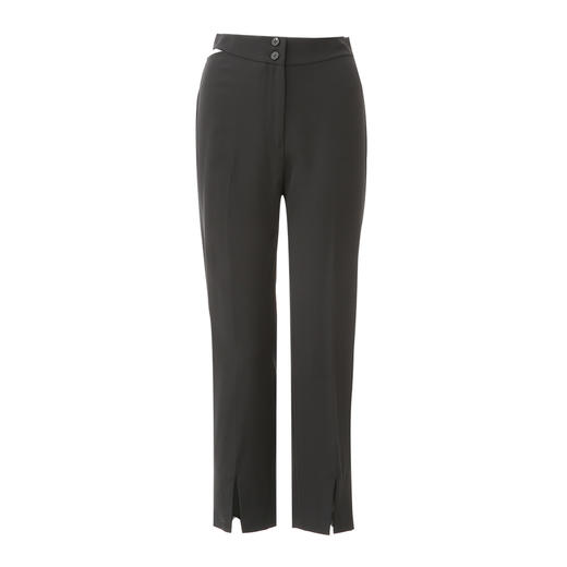 VIMAGE纬漫纪春季新款高腰纯色显瘦开叉裤子V2105732 商品图5