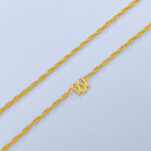 足金999.9 仿绳链项链(XL00009-07)补差价）预售产品下单后不退款不退货不换货不补差价 商品图0