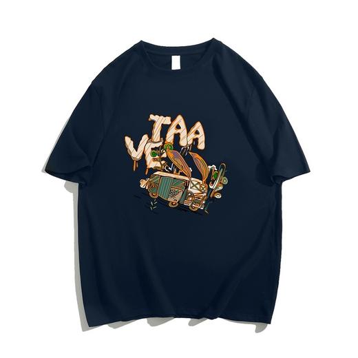 春装新款【美式复古棉质大码 宽松t恤短袖女】女士上衣 舒适百搭 t恤衫 商品图4