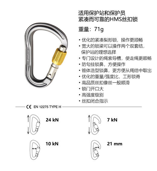 WILDCOUNTRY主锁 40-0000001001 XENON HMS 商品图3