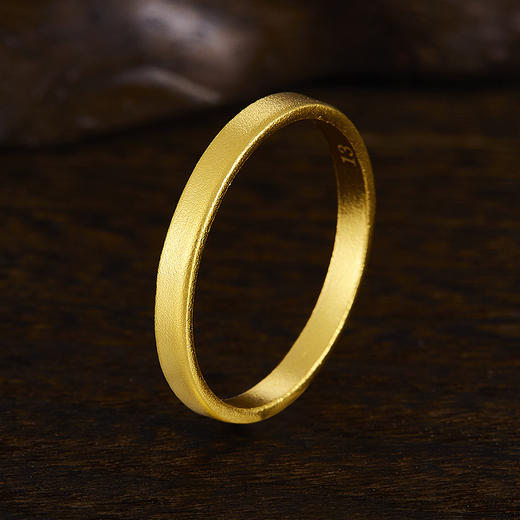 【限时克减150元】足金999 古法空心光圈素圈固口光圈戒(面宽约1.9-2.4mm)古法四方素圈戒(YGFJZ00003)（预售产品下单后不退款不退货不换货不补差价 商品图1