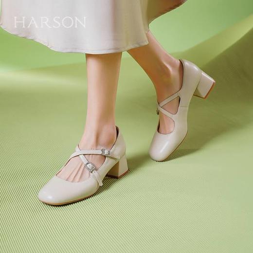 【女鞋好货节】BF楼HARSON哈森24年新品圆头小跟原价1298现价752 商品图1
