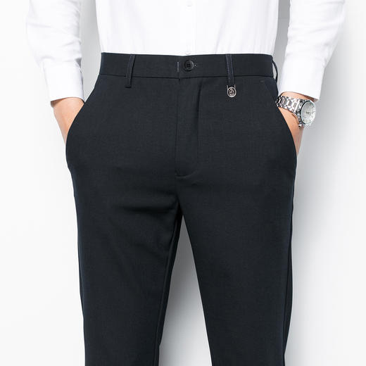 【加绒保暖 含绵羊毛】罗蒙秋冬季加绒裤子男加厚男裤保暖男士休闲裤弹力休闲裤男长裤 商品图1