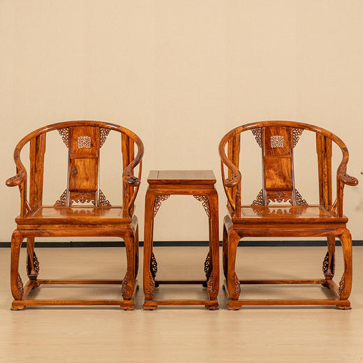 黄花梨皇宫圈椅成套（两椅一几） 商品图0