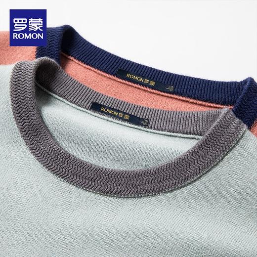 【撞色拼接】罗蒙秋冬针织衫男士时尚毛衣舒适男士打底外穿毛衣针织卫衣 商品图6