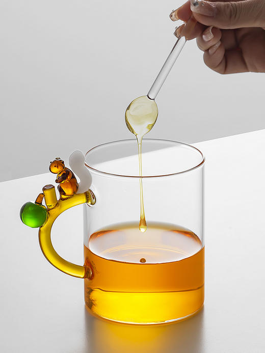Ichendorf  花果挂⽿杯 450ml 立体动物马克杯高颜值透明玻璃咖啡杯 礼物 商品图4