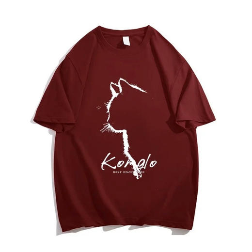 2025春夏款【潮流印花 棉质短袖宽松T恤女衣服】胖mm遮肚 女装上衣 商品图8