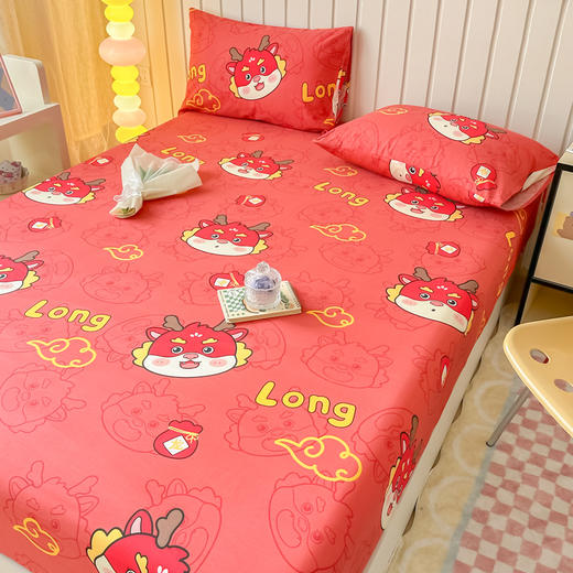 自然醒纯棉床笠单件全棉榻榻米床垫套保护罩防尘家用床罩三件套JY 商品图7