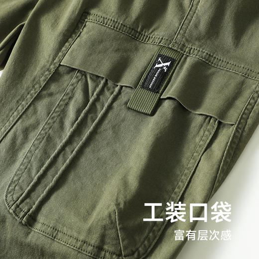 【纯棉】【新款DYG】大依优型大码束脚工装裤休闲裤松紧腰弹力加肥加大宽松大码男士长裤 商品图2