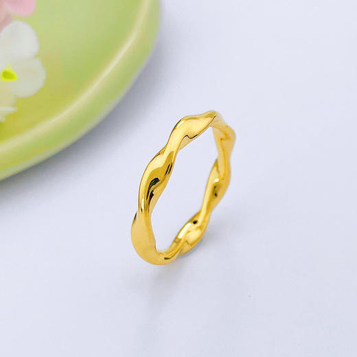 【限时克减150元】足金 #莫比乌斯 #小红书 【精品】无氰5D固口莫比乌斯环女戒(AR5DJZ00006)（预售产品下单后不退款不退货不换货不补差价） 商品图1