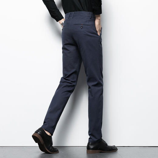 【热卖爆款】罗蒙春秋微弹力休闲裤男士商务休闲时尚百搭纯色直筒小脚裤男长裤 商品图3