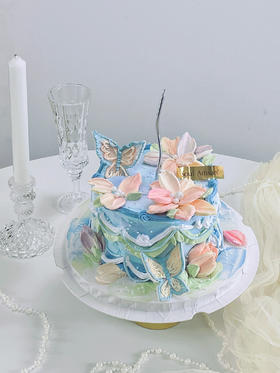 油画风·梦幻花园蛋糕3