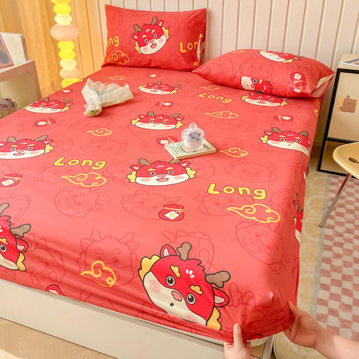 自然醒纯棉床笠单件全棉榻榻米床垫套保护罩防尘家用床罩三件套JY 商品图10