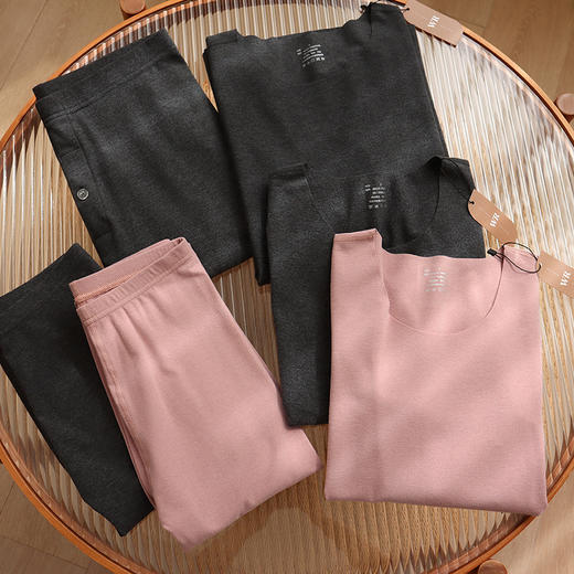 【断码特价】柜上699 曼妮fen无痕随心裁内穿柔暖套装 棉感加绒发热保暖打底内衣女士秋衣秋裤 商品图3