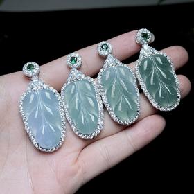 DS925翡翠吊坠-全包叶子