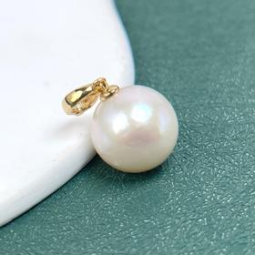 18K珍珠圆珠约12mm吊坠赠链