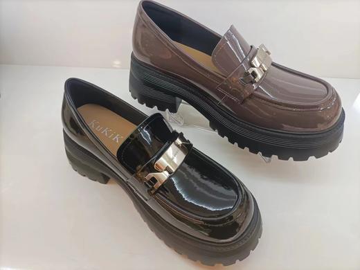 高琪   牛皮漆皮乐福鞋 商品图0