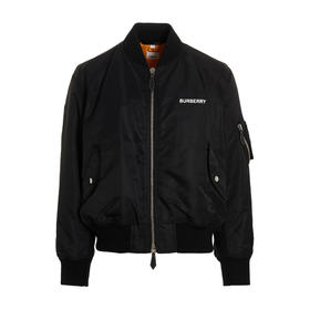BURBERRY 巴宝莉 男士鹿图案尼龙飞行夹克棉服 黑色 8056117 A1189